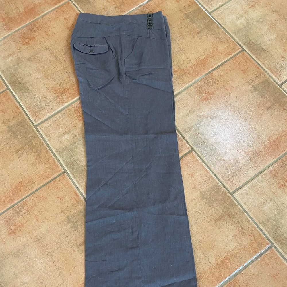 Anthro[ologie Elevenses Linen Brown Wide Leg Pants size 0